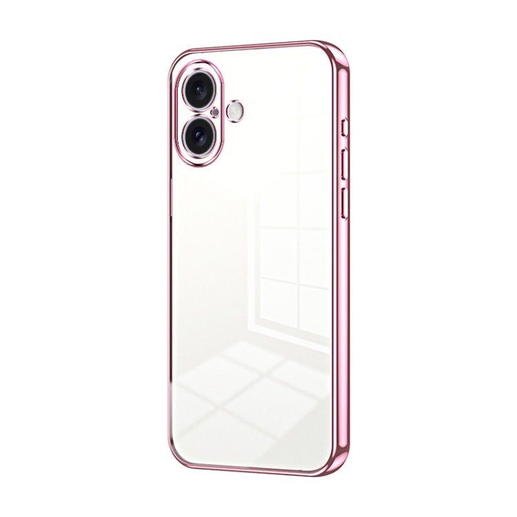 Transparent Plating Fine Hole Phone Case, For iPhone 16 Pro, For iPhone 16 Plus, For iPhone 16, For iPhone 15 Pro Max, For iPhone 15 Pro, For iPhone 15 Plus
