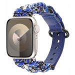 Paracord Genuine Leather Watch Band, For Apple Watch SE 40mm, For Apple Watch SE 44mm, For Apple Watch Series 6 40mm, For Apple Watch Series 6 44mm, For Apple Watch Series 5 44mm, For Apple Watch Series 5 40mm