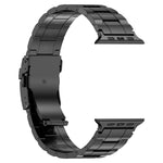 Safety Buckle Trapezoid Titanium Steel Watch Band, For Apple Watch SE 2023 44mm, For Apple Watch SE 2023 40mm, For Apple Watch Ultra 2 49mm, For Apple Watch Series 9 45mm, For Apple Watch Series 9 41mm, For Apple Watch Ultra 49mm                       ...