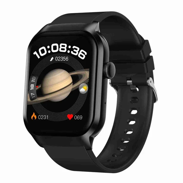 2.01 inch Silicone Strap Bluetooth Call Smart Watch Support Heart Rate Monitoring / Non-invasive Blood Sugar, Silicone Strap Black, Silicone Strap Light Yellow