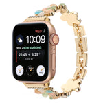 5-petaled Flower Zinc Alloy Chain Watch Band, For Apple Watch SE 2023 44mm, For Apple Watch SE 2023 40mm, For Apple Watch Ultra 2 49mm, For Apple Watch Series 9 45mm, For Apple Watch Series 9 41mm, For Apple Watch Ultra 49mm