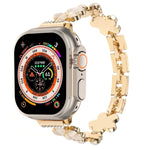5-petaled Flower Zinc Alloy Chain Watch Band, For Apple Watch SE 2023 44mm, For Apple Watch SE 2023 40mm, For Apple Watch Ultra 2 49mm, For Apple Watch Series 9 45mm, For Apple Watch Series 9 41mm, For Apple Watch Ultra 49mm