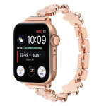 5-petaled Flower Zinc Alloy Chain Watch Band, For Apple Watch SE 40mm, For Apple Watch SE 44mm, For Apple Watch Series 6 40mm, For Apple Watch Series 6 44mm, For Apple Watch Series 5 44mm, For Apple Watch Series 5 40mm