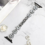 5-petaled Flower Zinc Alloy Chain Watch Band, For Apple Watch Series 4 44mm, For Apple Watch Series 4 40mm, For Apple Watch Series 3 38mm, For Apple Watch Series 3 42mm, For Apple Watch Series 2 42mm, For Apple Watch Series 2 38mm