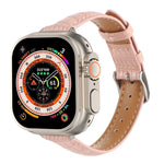 Slim Crocodile Leather Watch Band, For Apple Watch SE 2023 44mm, For Apple Watch SE 2023 40mm, For Apple Watch Ultra 2 49mm, For Apple Watch Series 9 45mm, For Apple Watch Series 9 41mm, For Apple Watch Ultra 49mm