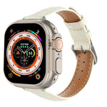Slim Crocodile Leather Watch Band, For Apple Watch SE 2023 44mm, For Apple Watch SE 2023 40mm, For Apple Watch Ultra 2 49mm, For Apple Watch Series 9 45mm, For Apple Watch Series 9 41mm, For Apple Watch Ultra 49mm