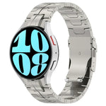 Button Style Stainless Steel Watch Band, For Samsung Galaxy Watch 6 / 6 Classic