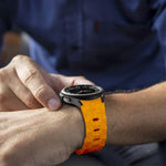 Football Pattern Reverse Buckle Silicone Watch Band, For Samsung Galaxy Watch 6 / 6 Classic