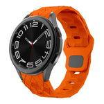 Football Pattern Reverse Buckle Silicone Watch Band, For Samsung Galaxy Watch 6 / 6 Classic