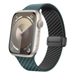 Carbon Fiber Magnetic Black Buckle Watch Band, For Apple Watch 42mm, For Apple Watch 38mm