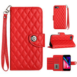 Rhombic Texture Flip Leather Phone Case with Lanyard, For iPhone 14 Pro Max, For iPhone SE 2022 / 2020 / 8 / 7, For iPhone 13 Pro Max, For iPhone 13 Pro, For iPhone 13, For iPhone 12 / 12 Pro, For iPhone 12 Pro Max, For iPhone 11 Pro Max