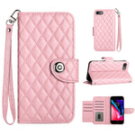 Rhombic Texture Flip Leather Phone Case with Lanyard, For iPhone 14 Pro Max, For iPhone SE 2022 / 2020 / 8 / 7, For iPhone 13 Pro Max, For iPhone 13 Pro, For iPhone 13, For iPhone 12 / 12 Pro, For iPhone 12 Pro Max, For iPhone 11 Pro Max