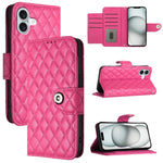 Rhombic Texture Flip Leather Phone Case with Lanyard, For iPhone 17 Pro Max, For iPhone 17 Pro, For iPhone 17, For iPhone Air, For iPhone SE 2024, For iPhone 16 Pro Max, For iPhone 16 Pro, For iPhone 16 Plus