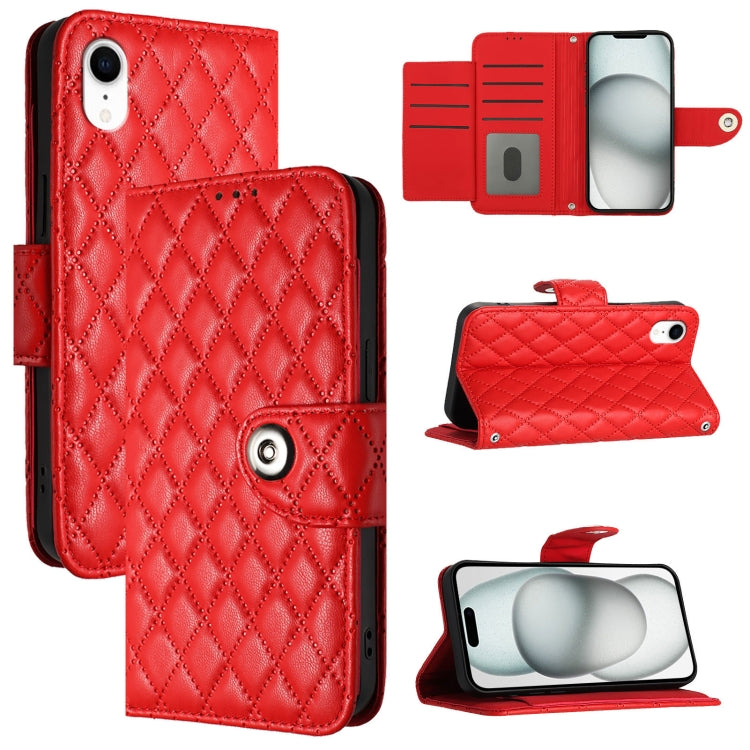 Rhombic Texture Flip Leather Phone Case with Lanyard, For iPhone 11, For iPhone 11 Pro, For iPhone XS / X, For iPhone XR, For iPhone XS Max, For iPhone 8 Plus / 7 Plus / 6s Plus