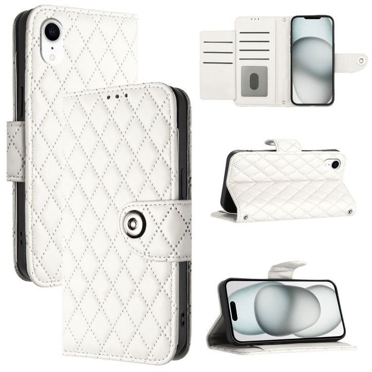 Rhombic Texture Flip Leather Phone Case with Lanyard, For iPhone 11, For iPhone 11 Pro, For iPhone XS / X, For iPhone XR, For iPhone XS Max, For iPhone 8 Plus / 7 Plus / 6s Plus