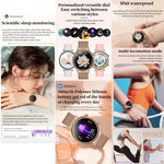 T86 Woman Health 1.27 inch Smart Watch, BT Call / Physiological Cycle / Heart Rate / Blood Pressure / Blood Glucose / SOS