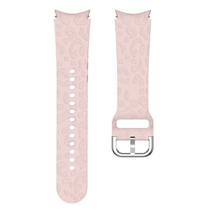 Leopard Print Embossed Silicone Watch Band, For Samsung Galaxy Watch 6