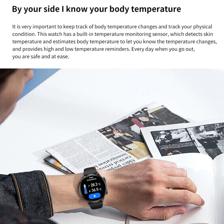 QS40 1.39 inch BT5.2 Smart Sport Watch, Support Bluetooth Call / Sleep / Blood Oxygen / Temperature / Heart Rate / Blood Pressure Health Monitor