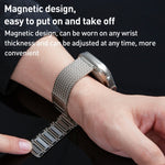 Magnetic Clasp Braided Chain Stainless Steel Watch Band, For Apple Watch SE 2023 44mm, For Apple Watch SE 2023 40mm, For Apple Watch Ultra 2 49mm, For Apple Watch Series 9 45mm, For Apple Watch Series 9 41mm, For Apple Watch Ultra 49mm                 ...