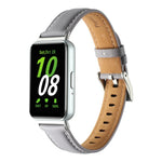 Pointed Tail Genuine Leather Watch Band, For Samsung Galaxy Fit 3