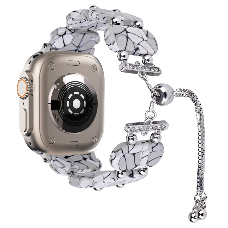 Resin Retractable Chain Watch Band, For Apple Watch Series 9 41mm, For Apple Watch Ultra 49mm