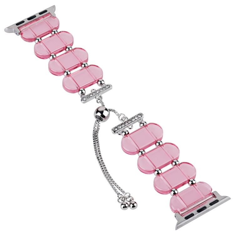 Resin Retractable Chain Watch Band, For Apple Watch SE 2022 40mm, For Apple Watch SE 2022 44mm