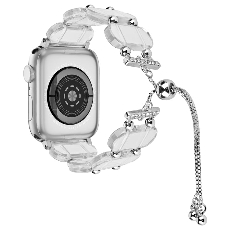 Resin Retractable Chain Watch Band, For Apple Watch Series 7 41mm, For Apple Watch Series 7 45mm