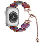 Resin Retractable Chain Watch Band, For Apple Watch Series 7 41mm, For Apple Watch Series 7 45mm