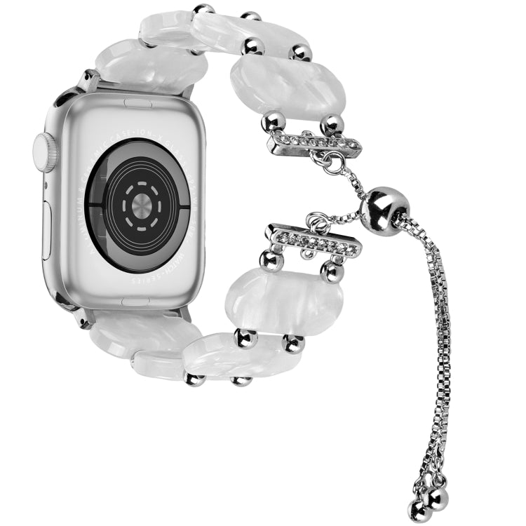 Resin Retractable Chain Watch Band, For Apple Watch Series 7 41mm, For Apple Watch Series 7 45mm