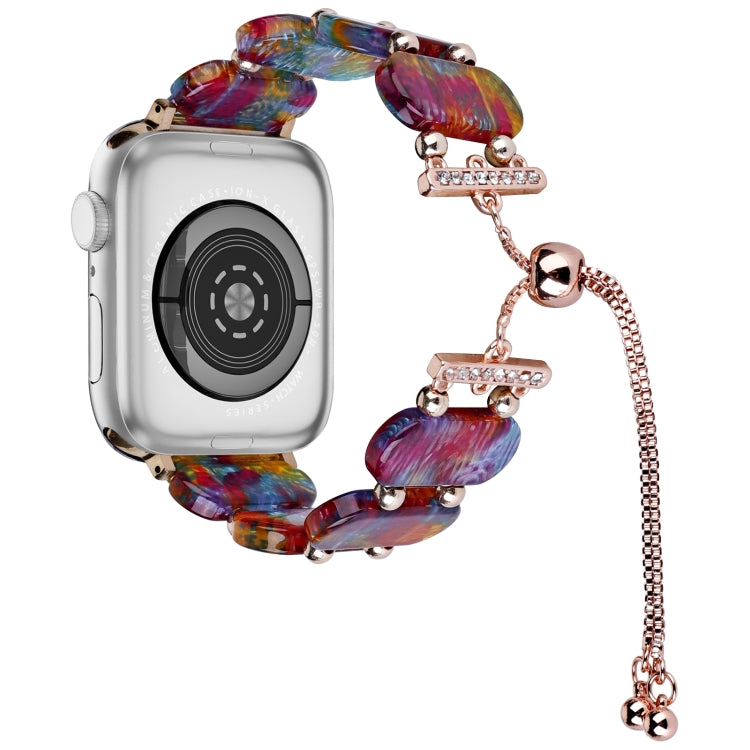 Resin Retractable Chain Watch Band, For Apple Watch Series 7 41mm, For Apple Watch Series 7 45mm