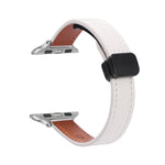 Slim Magnetic Buckle Genuine Leather Watch Band, For Apple Watch Series 9 41mm