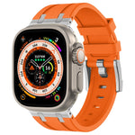 Stone Grain Liquid Silicone Watch Band, For Apple Watch SE 2023 44mm, For Apple Watch Ultra 2 49mm, For Apple Watch Series 9 45mm, For Apple Watch Ultra 49mm