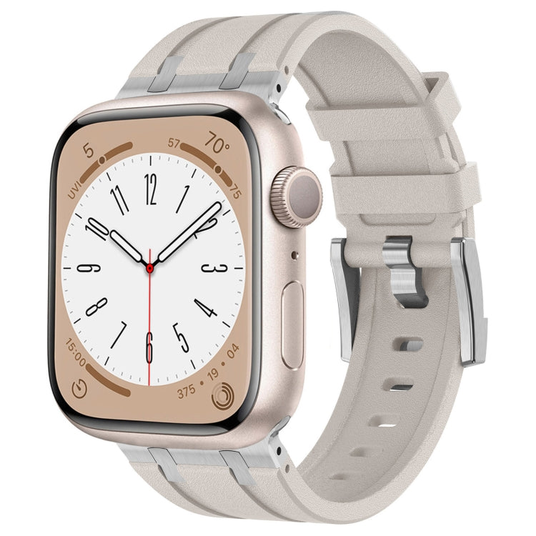 Stone Grain Liquid Silicone Watch Band, For Apple Watch SE 2023 44mm, For Apple Watch Ultra 2 49mm, For Apple Watch Series 9 45mm, For Apple Watch Ultra 49mm