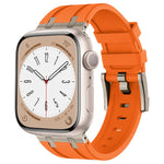 Stone Grain Liquid Silicone Watch Band, For Apple Watch Series 8 45mm, For Apple Watch SE 2022 44mm, For Apple Watch Series 7 45mm, For Apple Watch SE 44mm