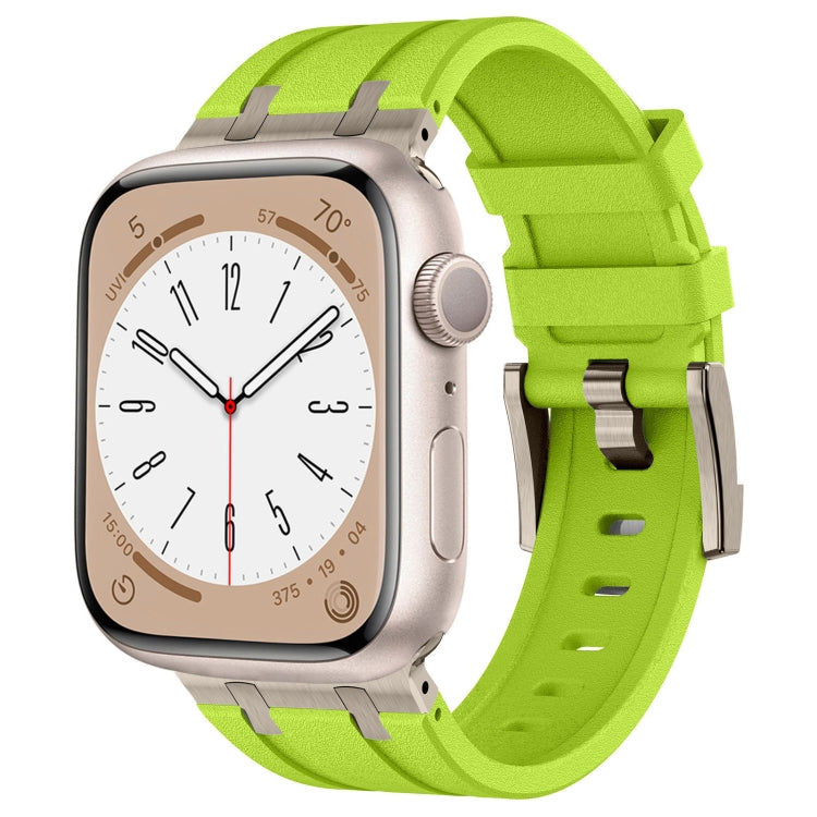 Stone Grain Liquid Silicone Watch Band, For Apple Watch Series 8 45mm, For Apple Watch SE 2022 44mm, For Apple Watch Series 7 45mm, For Apple Watch SE 44mm