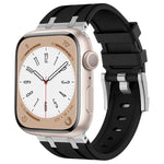 Stone Grain Liquid Silicone Watch Band, For Apple Watch Series 6 44mm, For Apple Watch Series 5 44mm, For Apple Watch Series 4 44mm, For Apple Watch Series 3 42mm