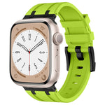 Stone Grain Liquid Silicone Watch Band, For Apple Watch Series 6 44mm, For Apple Watch Series 5 44mm, For Apple Watch Series 4 44mm, For Apple Watch Series 3 42mm
