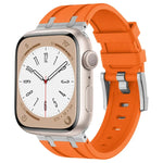 Stone Grain Liquid Silicone Watch Band, For Apple Watch Series 2 42mm, For Apple Watch 42mm