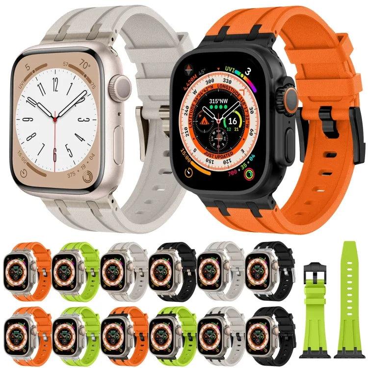 Stone Grain Liquid Silicone Watch Band, For Apple Watch Series 2 42mm, For Apple Watch 42mm