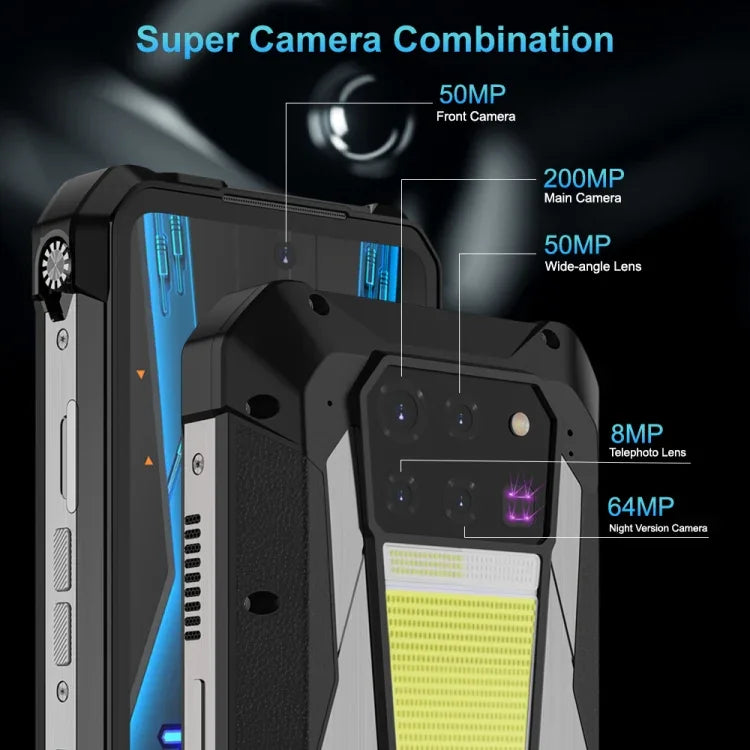 Unihertz Tank 3 Pro 5G / 8849, Projector, 200MP Camera, Night Vision, 23800mAh Battery, 6.79 inch Android 13 Dimensity 8200 Octa Core, Network: 5G, 16GB+512GB