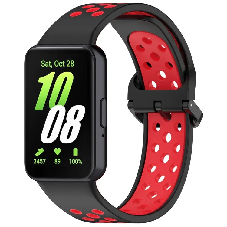 Two Color Breathable Silicone Watch Band, For Samsung Galaxy Fit 3