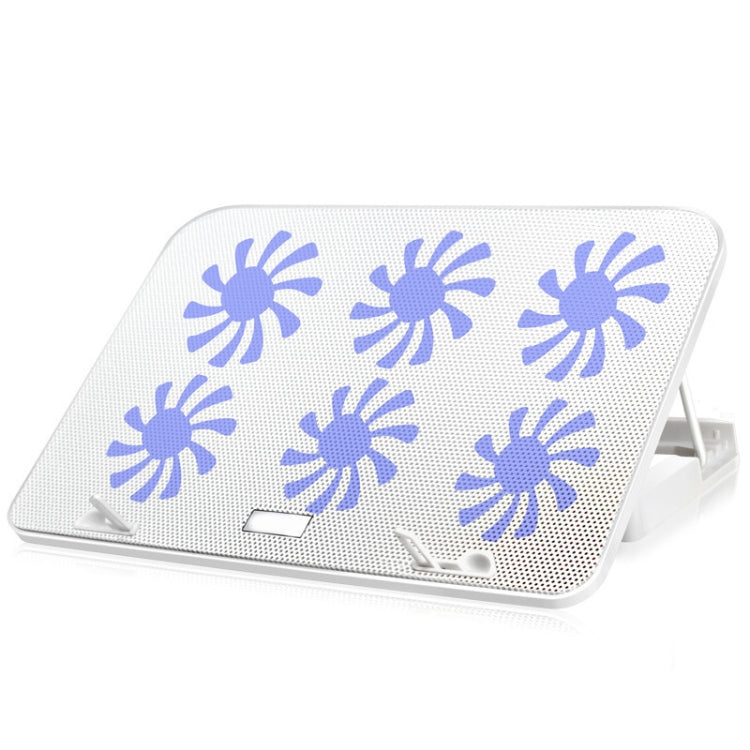 ICE COOREL Notebook Computer Base Speed Control Silent Six-fan Cooling Holder Cooling Rack, Style: Premium Edition, Style: Premium Edition(Lvory), Style: Premium Edition(Dazzling Red), Style: Premium Edition(Charm Powder), Style: Premium Edition(Black)