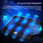 ICE COOREL Notebook Computer Base Speed Control Silent Six-fan Cooling Holder Cooling Rack, Style: Premium Edition, Style: Premium Edition(Lvory), Style: Premium Edition(Dazzling Red), Style: Premium Edition(Charm Powder), Style: Premium Edition(Black)