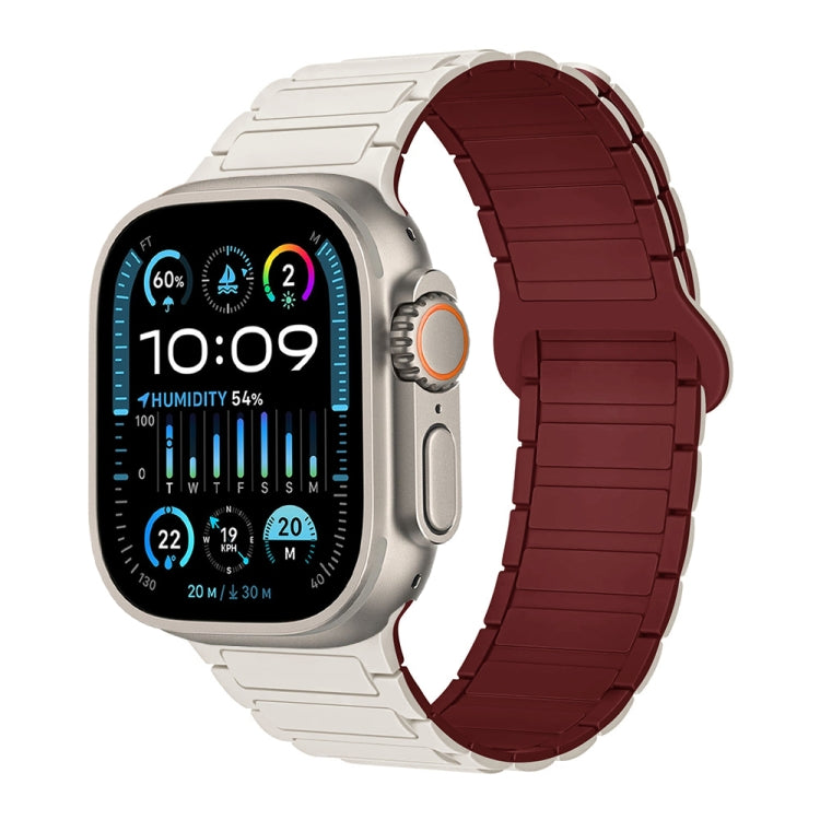 I-Shaped Magnetic Silicone Watch Band, For Apple Watch Series 9 45mm, For Apple Watch Series 9 41mm, For Apple Watch Ultra 49mm