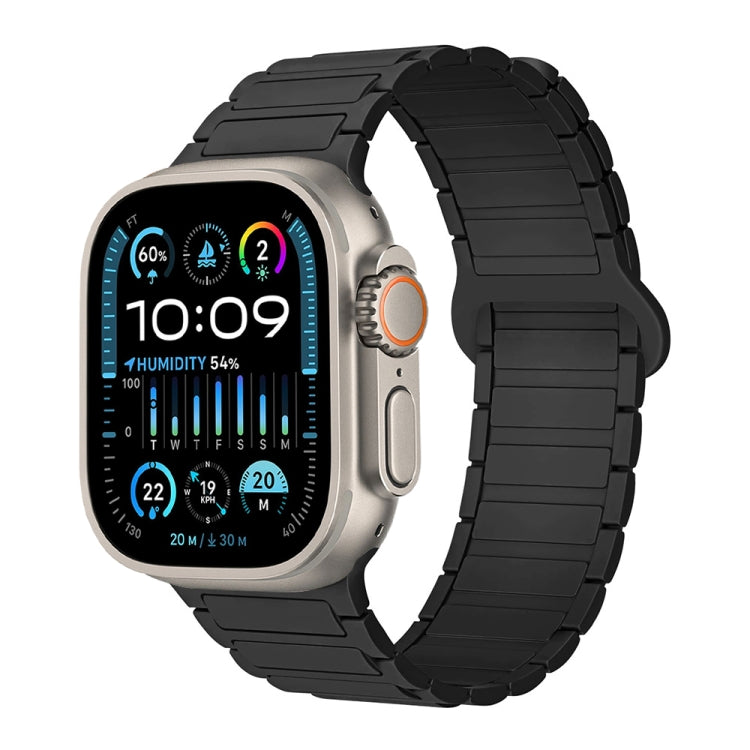 I-Shaped Magnetic Silicone Watch Band, For Apple Watch Series 9 45mm, For Apple Watch Series 9 41mm, For Apple Watch Ultra 49mm