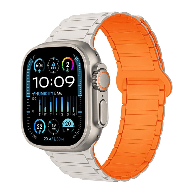 I-Shaped Magnetic Silicone Watch Band, For Apple Watch Series 9 45mm, For Apple Watch Series 9 41mm, For Apple Watch Ultra 49mm