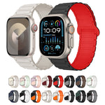 I-Shaped Magnetic Silicone Watch Band, For Apple Watch SE 2023 44mm, For Apple Watch SE 2023 40mm, For Apple Watch Ultra 2 49mm
