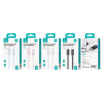 USAMS US-SJ697 USB-C / Type-C to 8 Pin 30W Striped Fast Charge Data Cable, 1m, 2m, 3m