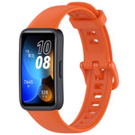 Solid Color Colorful Buckle Silicone Watch Band, For Huawei Band 10 / 9 / 8