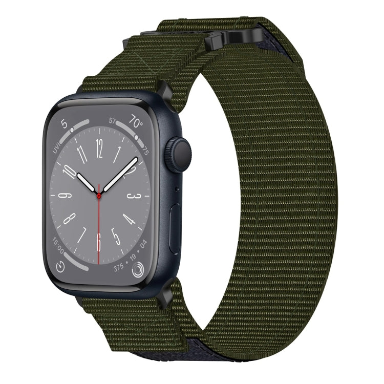 Nylon Hook And Loop Fastener Watch Band, For Apple Watch Series 8 45mm, For Apple Watch SE 2022 40mm, For Apple Watch SE 2022 44mm, For Apple Watch Series 7 41mm, For Apple Watch Series 7 45mm, For Apple Watch SE 40mm, For Apple Watch SE 44mm          ...